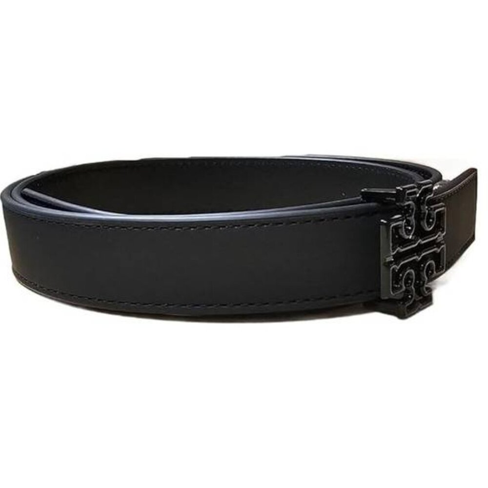 NEW TORY BURCH Women's Size M Britten Matte Belt Black - Picture 3 of 10